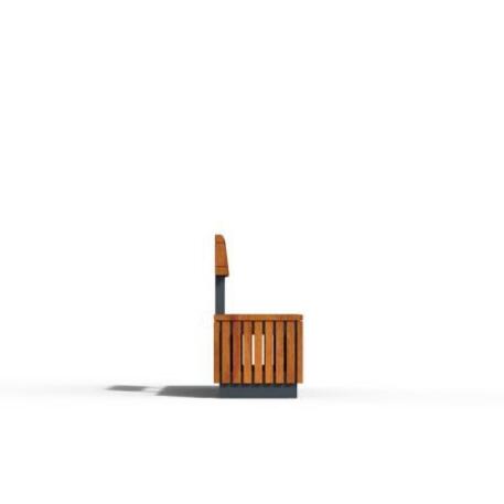 Metal bench with backrest 'IROKO_STF/24-04-16_01MDL'