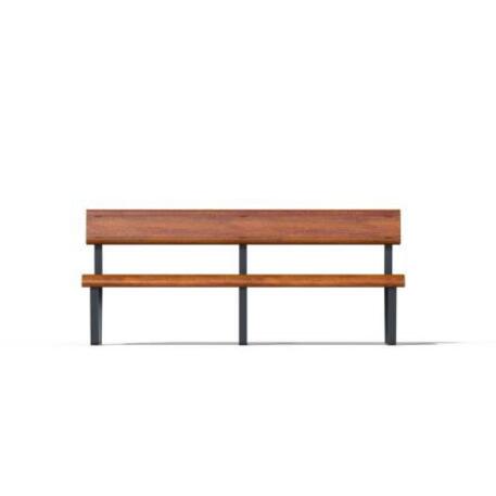 Metal bench with backrest 'IROKO_STF/24-04-15MDL'