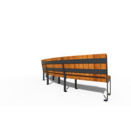 Metal bench with backrest 'IROKO_STF/24-04-13MDL'