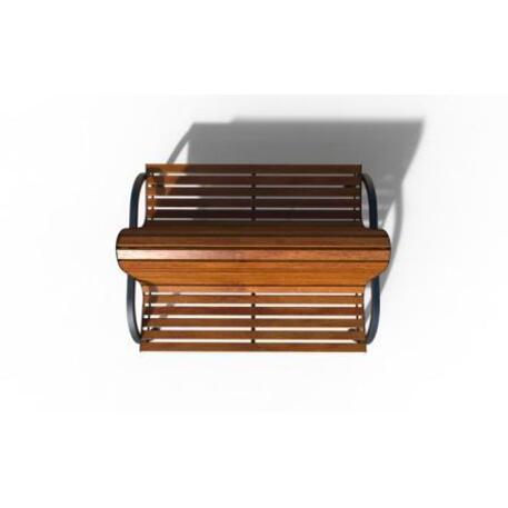 Metal bench with backrest 'IROKO_STF/24-04-12MDL'