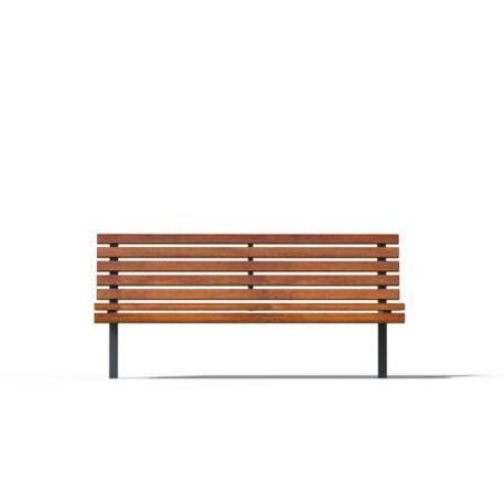 Metal bench with backrest 'IROKO_STF/24-04-07MDL'