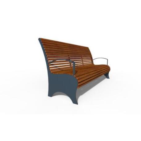 Metal bench with backrest 'IROKO_STF/23-04-20MDL'