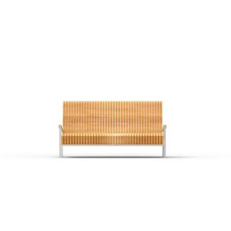 Metal bench with backrest 'IROKO_STF/23-04-16MDL'