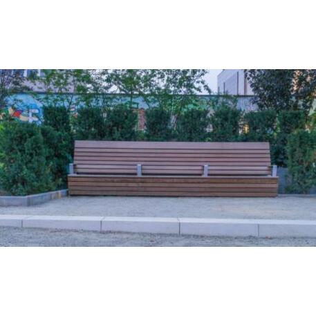 Metal bench with backrest 'IROKO_STF/22-04-32MDL'