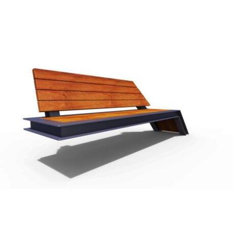 Metal bench with backrest 'IROKO_STF/22-04-28MDL'