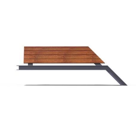 Metal bench with backrest 'IROKO_STF/22-04-28MDL'