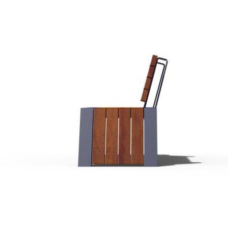 Metal bench with backrest 'IROKO_STF/22-04-28MDL'