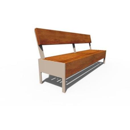 Metal bench with backrest 'IROKO_STF/22-04-26MDL'