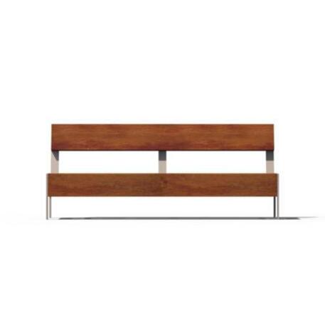 Metal bench with backrest 'IROKO_STF/22-04-26MDL'