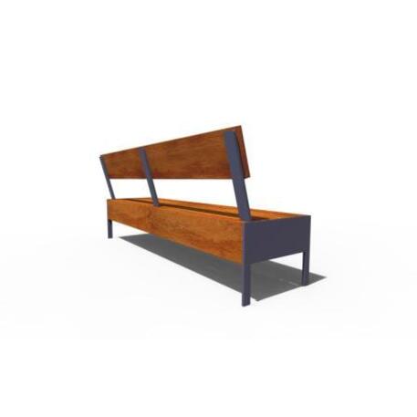 Metal bench with backrest 'IROKO_STF/22-04-26MDL'