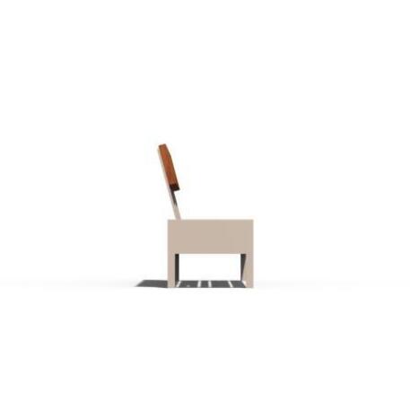 Metal bench with backrest 'IROKO_STF/22-04-26MDL'