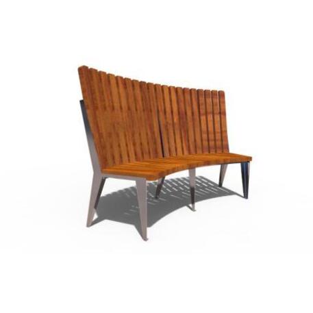 Metal bench with backrest 'IROKO_STF/22-04-24_02MDL'