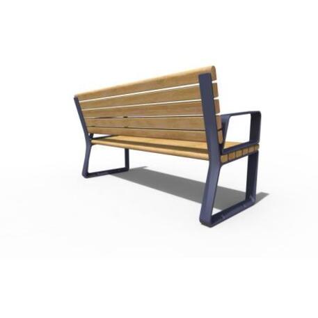 Metal bench with backrest 'IROKO_STF/22-04-20_05MDL'