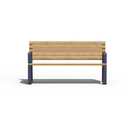 Metal bench with backrest 'IROKO_STF/22-04-20_05MDL'