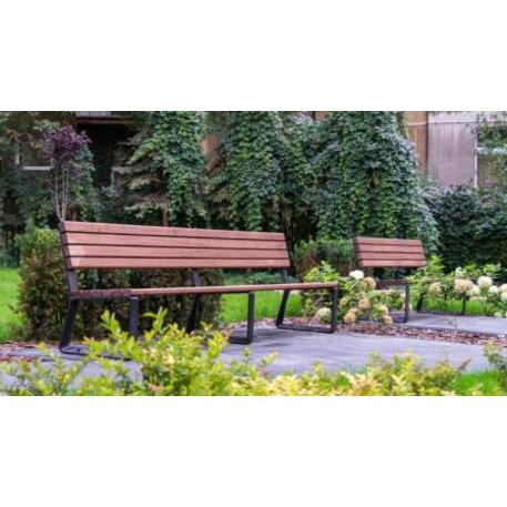 Metal bench with backrest 'IROKO_STF/22-04-20_03MDL'