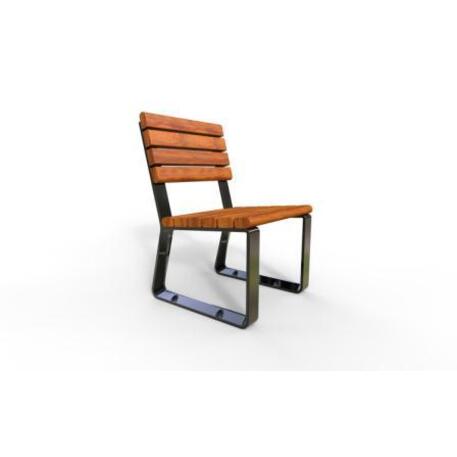 Metal bench with backrest 'IROKO_STF/22-04-20_03MDL'