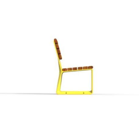 Metal bench with backrest 'IROKO_STF/22-04-20_03MDL'