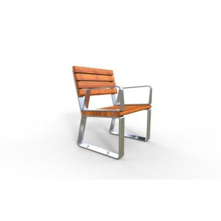 Metal bench with backrest 'IROKO_STF/22-04-20_02MDL'