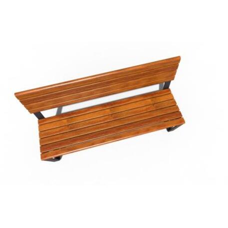 Metal bench with backrest 'IROKO_STF/22-04-20_01/MDL'