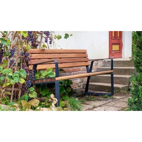 Metal bench with backrest 'IROKO_STF/22-04-20MDL'