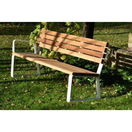 Metal bench with backrest 'IROKO_STF/22-04-20MDL'