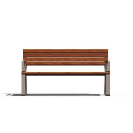 Metal bench with backrest 'IROKO_STF/22-04-20MDL'