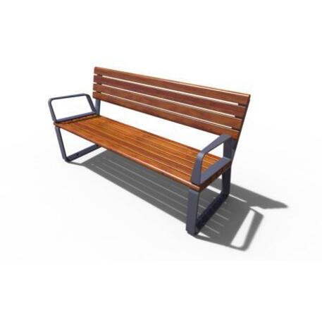 Metal bench with backrest 'IROKO_STF/22-04-20MDL'