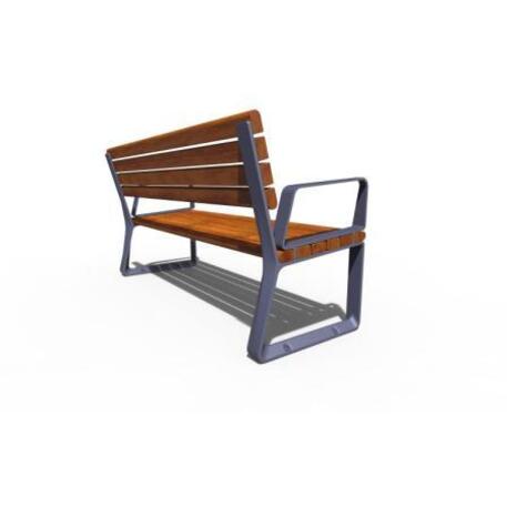 Metal bench with backrest 'IROKO_STF/22-04-20MDL'