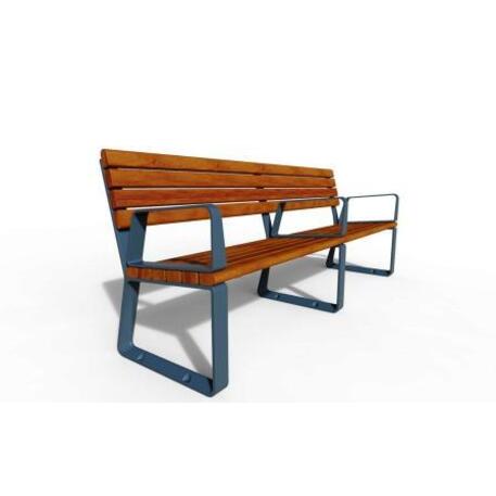 Metal bench with backrest 'IROKO_STF/22-04-20MDL'