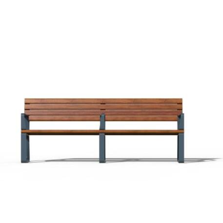 Metal bench with backrest 'IROKO_STF/22-04-20MDL'