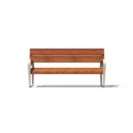 Metal bench with backrest 'IROKO_STF/22-04-02/MDL'