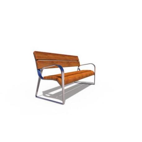 Metal bench with backrest 'IROKO_STF/22-04-02/MDL'