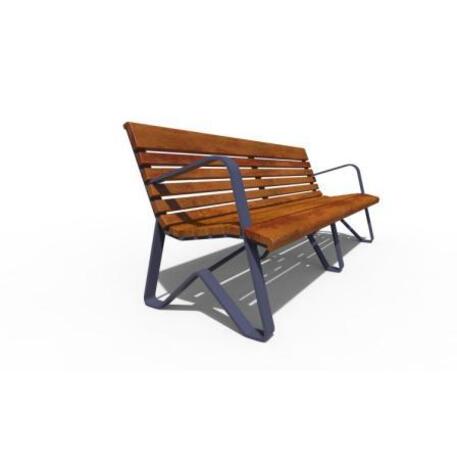 Metal bench with backrest 'IROKO_STF/21-04-48MDL'