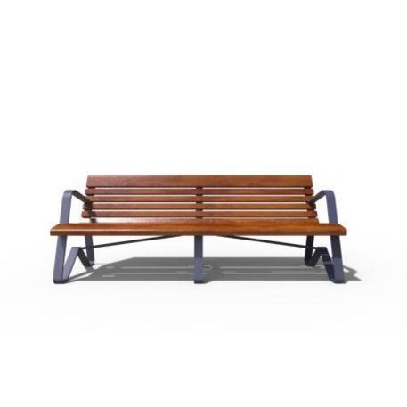 Metal bench with backrest 'IROKO_STF/21-04-48MDL'