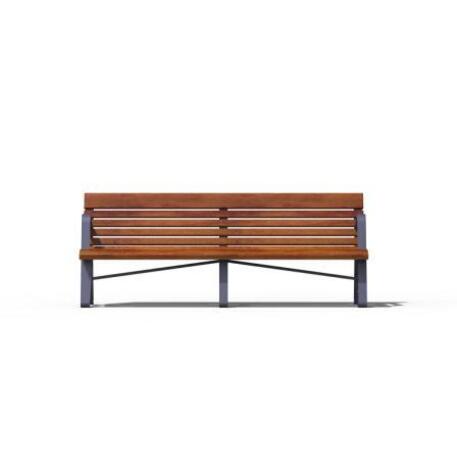 Metal bench with backrest 'IROKO_STF/21-04-48MDL'