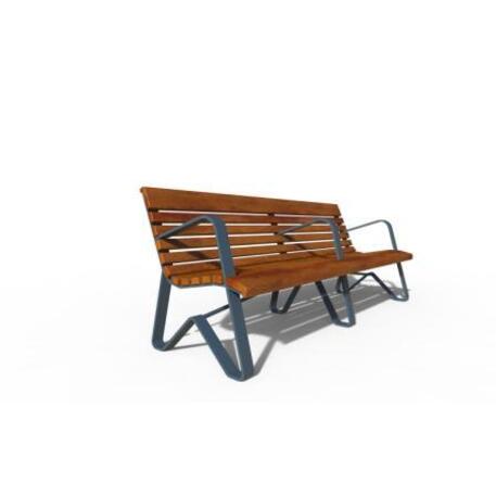 Metal bench with backrest 'IROKO_STF/21-04-48MDL'