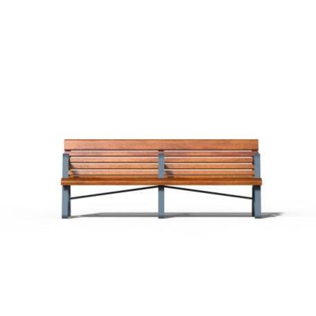 Metal bench with backrest 'IROKO_STF/21-04-48MDL'