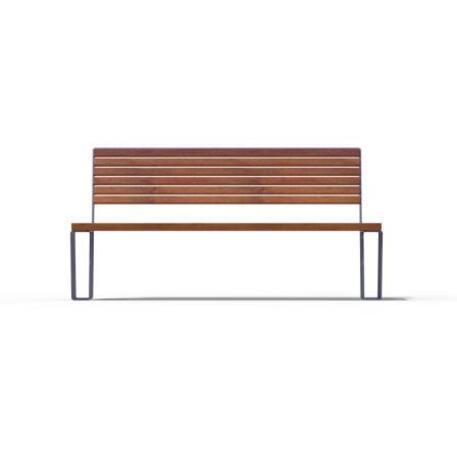 Metal bench with backrest 'IROKO_STF/21-04-45MDL'