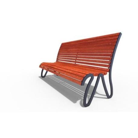 Metal bench with backrest 'IROKO_STF/21-04-40MDL'