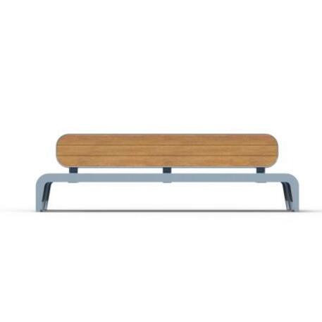 Metal bench with backrest 'IROKO_STF/21-04-37_01MDL'