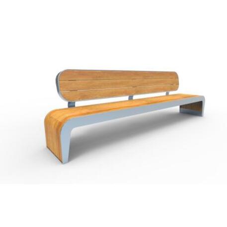 Metal bench with backrest 'IROKO_STF/21-04-37MDL'