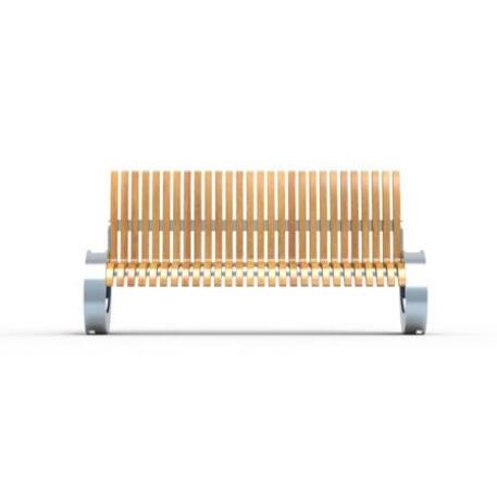 Metal bench with backrest 'IROKO_230V / USB_STF/21-04-34_02MDL'