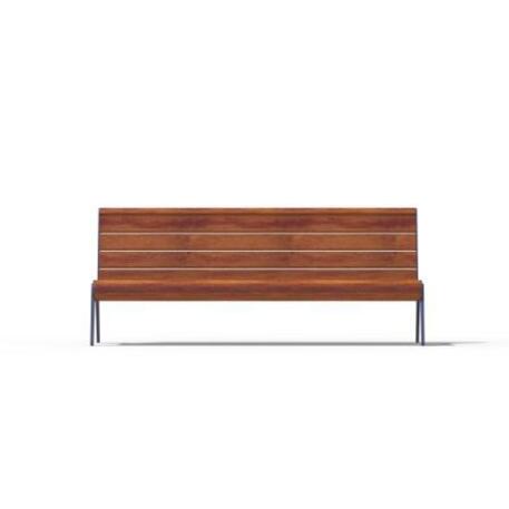 Metal bench with backrest 'IROKO_STF/21-04-27/MDL'