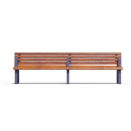 Metal bench with backrest 'IROKO_STF/21-04-21MDL'