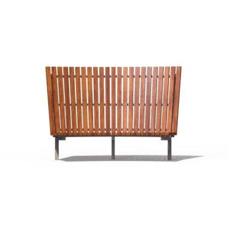 Metal bench with backrest 'IROKO_STF/21-04-17_01MDL'