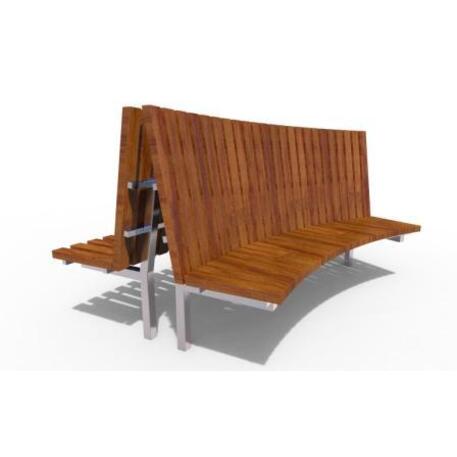 Metal bench with backrest 'IROKO_STF/21-04-17MDL'