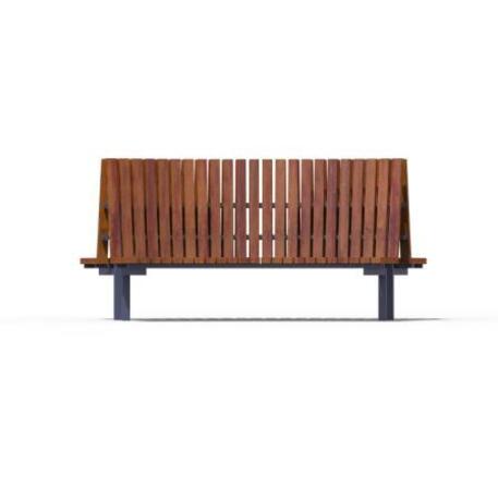 Metal bench with backrest 'IROKO_STF/21-04-17MDL'