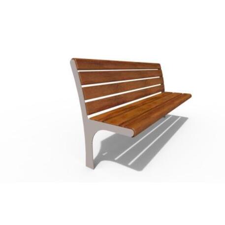 Metal bench with backrest 'IROKO_STF/21-04-16/MDL'