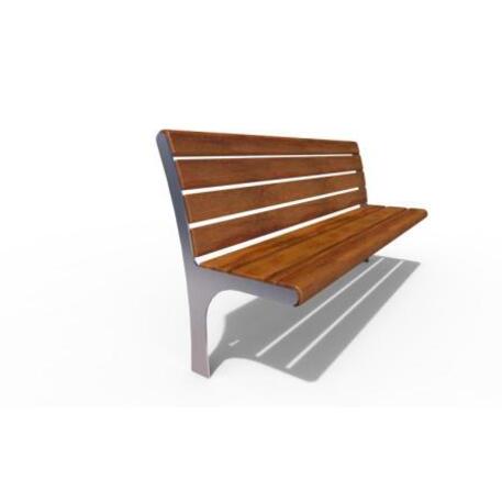 Metal bench with backrest 'IROKO_STF/21-04-16/MDL'