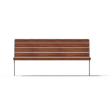 Metal bench with backrest 'IROKO_STF/21-04-16/MDL'